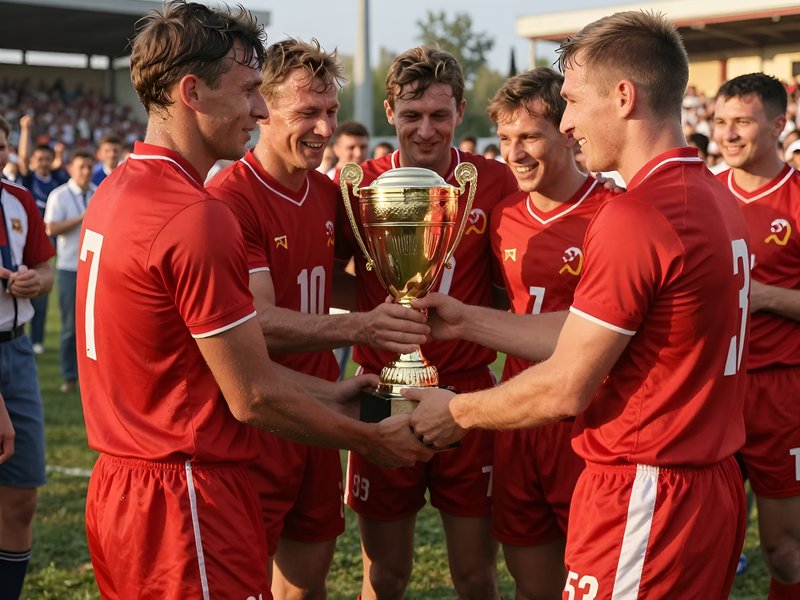 Футболисты ЦСКА празднуют победу с кубком на Портале болельщиков ЦСКА